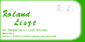 roland liszt business card